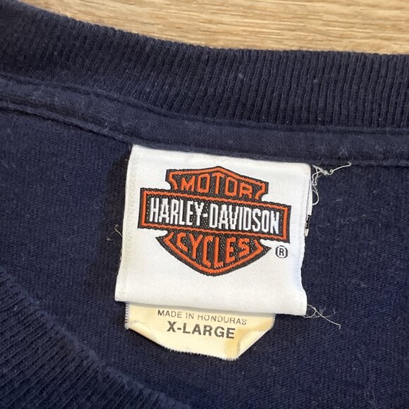 Harley Davidson Motorcycle Joker T Shirt SZ XL Navy Biker Myrtle Beach SC - Picture 4 of 8